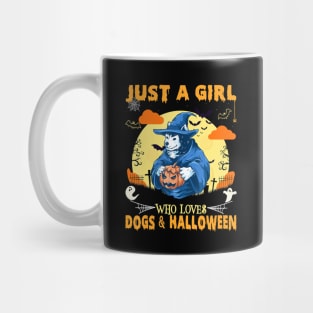 Just a Girl Who Loves Dogs & Halloween Husky Dog Lovers Mug